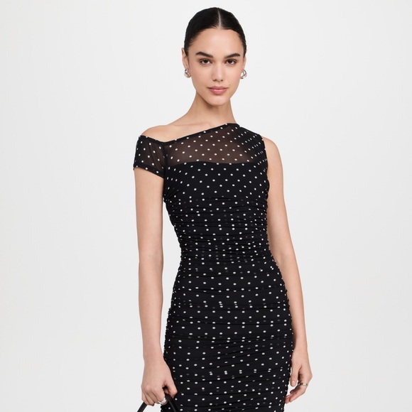 AFRM Elegant Black Polka Dot Dress - Picture 3 of 5
